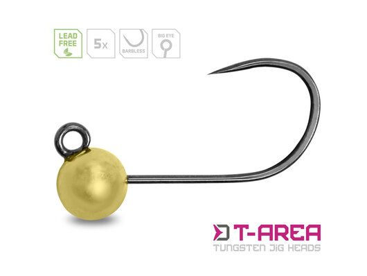 Tête plombée tungstène delphin t-area bl / 5 pcs - dorée - 101006083