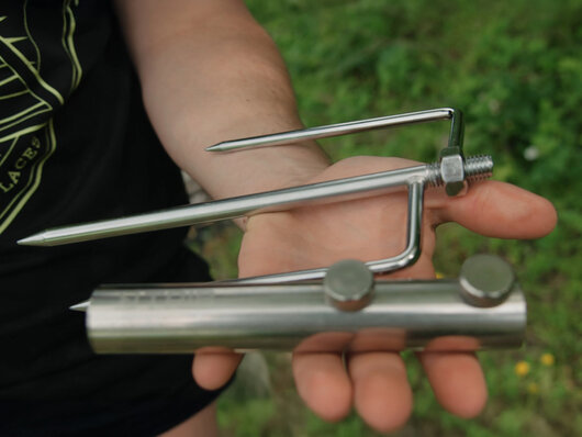 Nerezový zapichovací držiak dáždnika delphin trib - 101005974_4