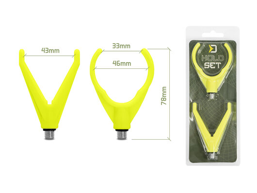 Sada držiakov delphin holdset / fluo žltá - 101006007_2