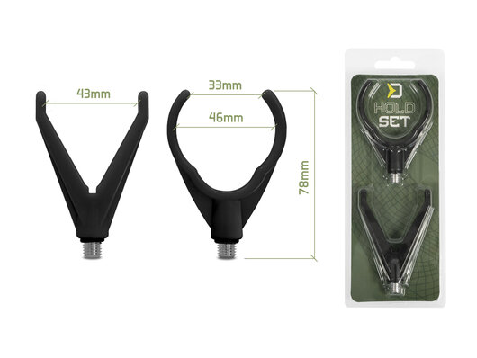 Sada držiakov delphin holdset / čierna - 101006008_2