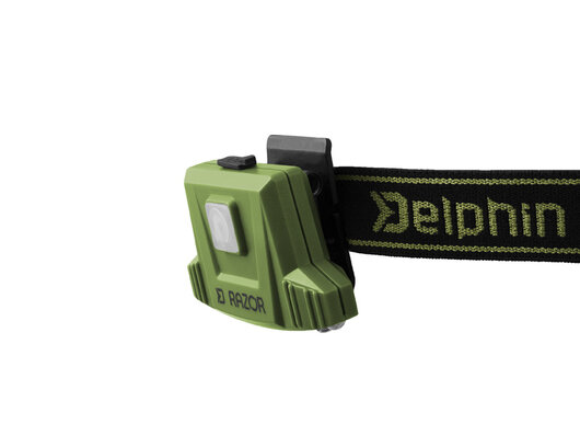 Čelová lampa Delphin RAZOR USB