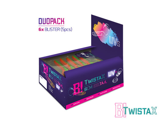 Umelá nástraha Delphin TwistaX Eeltail UVs / 5ks | 15cm/GREENCH