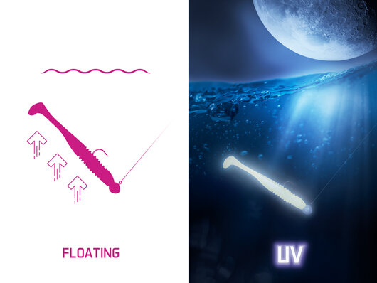 Umelá nástraha Delphin ZANDERA FlexiFLOAT UVs / 5ks | 12cm/GREENCH