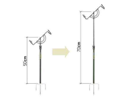 Teleskopický držiak na prút Delphin FlexiSTICK