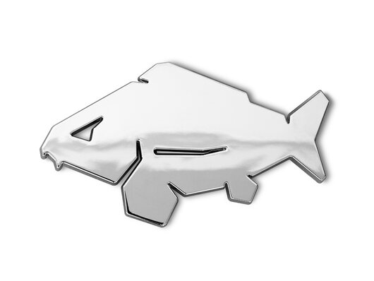 3D nálepka Delphin CARP | Chróm