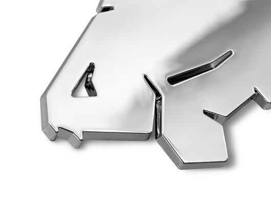 3D nálepka Delphin CARP | Chróm