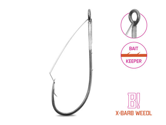 Háčik na čeburašku B! X-BARB WEEDL / 8ks