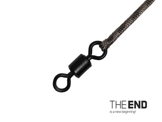 Nadväzec THE END Leadcore + swivel / 3ks | 1m