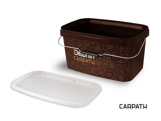 Hranaté vedro s vrchnákom Delphin CARPATH 10l