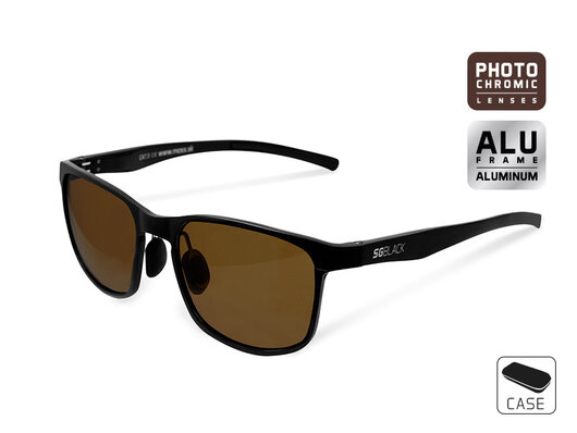 Fotochromatické okuliare Delphin SG BLACK hnedé sklá