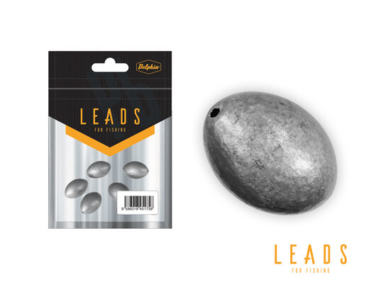 Delphin LEADS Oliva s otvorom / 5ks