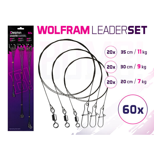 Set wolfrám. laniek BOMB! S obratl. a karabínkou