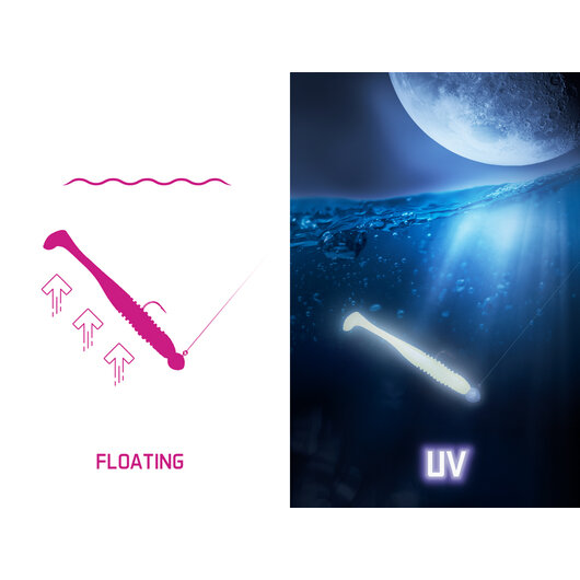 Umelá nástraha Delphin ZANDERA FlexiFLOAT UVs / 5ks | 12cm/GREENCH