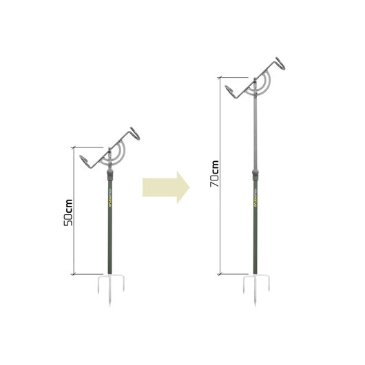 Teleskopický držiak na prút Delphin FlexiSTICK