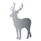 Nálepka jeleň silueta SILVER
