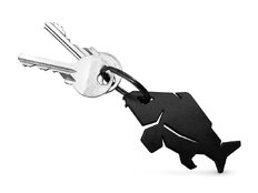 Portachiavi con apribottiglie Delphin CARPENER  | nero
