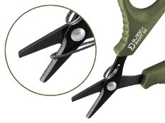 Forbici Delphin BladeX Short SS con lama dentata | 9,5 cm