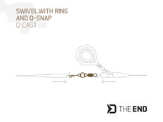 Girella con anello e moschettone rapido Delphin TheEND Q-Cast / 10pz  | #4/20kg