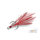 Delphin B!RD Hook TRIPLE / 3pz  | piume rosse #4