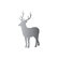 Adesivo silhouette di cervo SILVER